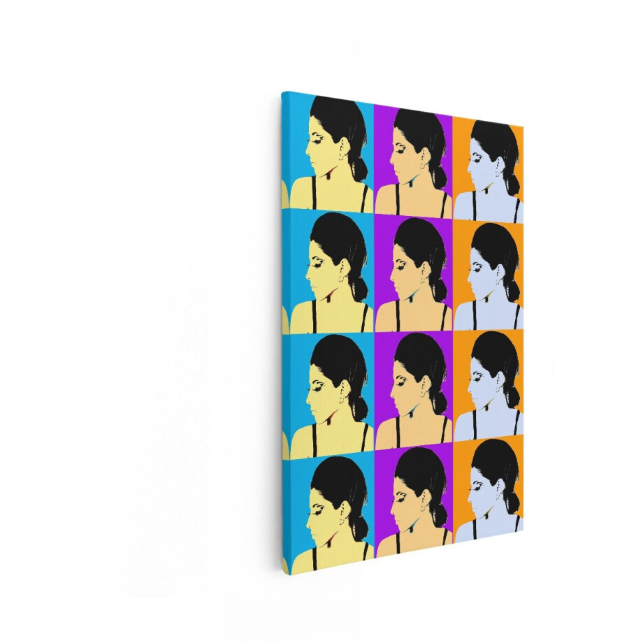 Artaza Canvas Schilderij Vrouw In Profiel - 20x30 cm - Wanddecoratie Pop Art Modern - Muurdecoratie Kleurrijk Portret - Kamer Accessoires Artaza Canvas Schilderij Vrouw In Profiel - 20x30 cm - Wanddecoratie Pop Art Modern - Muurdecoratie Kleurrijk Portret - Kamer Accessoires afbeelding 1