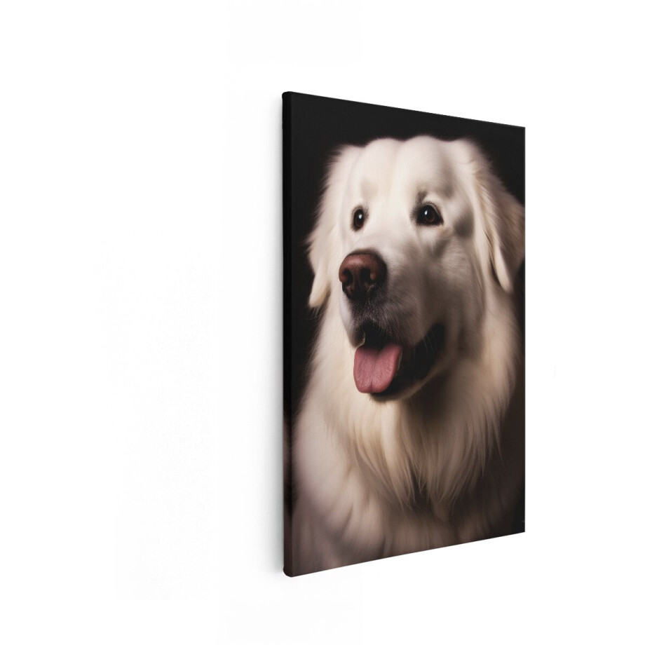 Artaza Canvas Schilderij Hond - 40x60 cm - Wanddecoratie Dieren - Muurdecoratie Witte Hond - Decoratie Woonkamer - Schilderijen Op Canvas Artaza Canvas Schilderij Hond - 40x60 cm - Wanddecoratie Dieren - Muurdecoratie Witte Hond - Decoratie Woonkamer - Schilderijen Op Canvas afbeelding 1