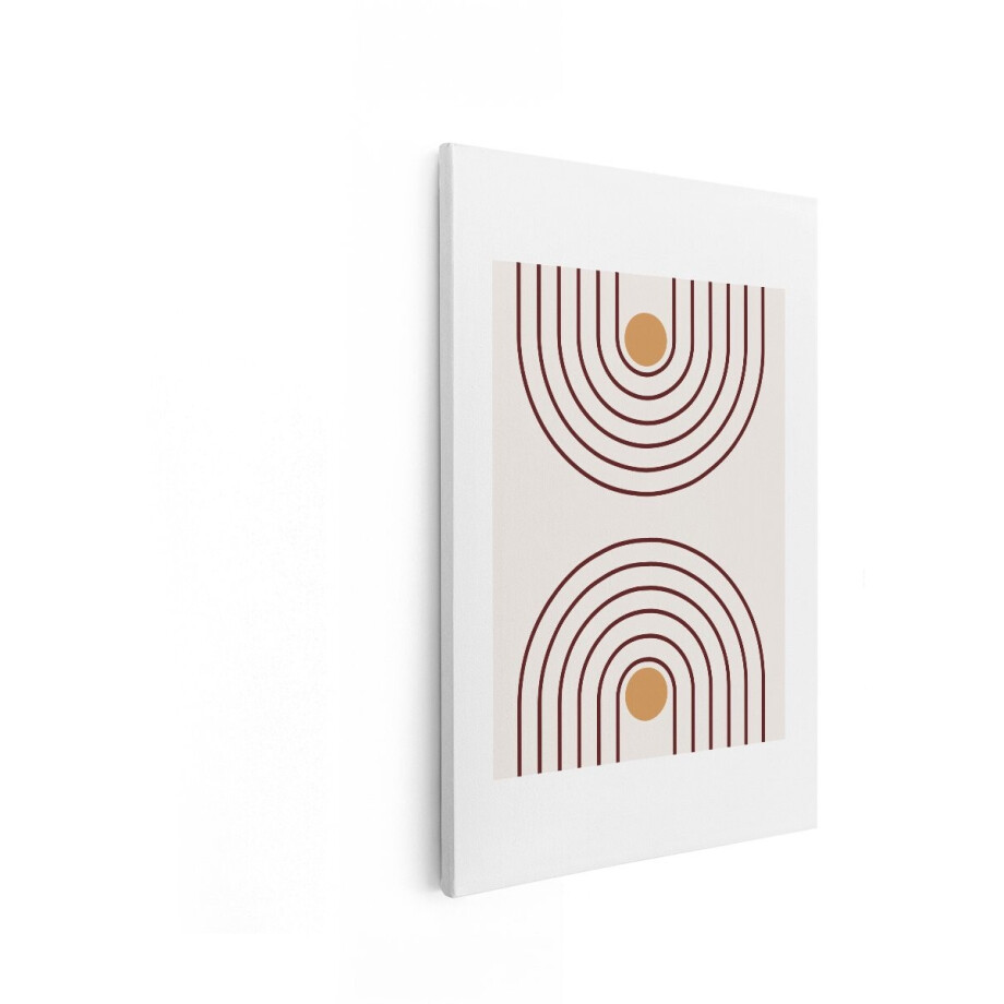 Artaza Canvas Schilderij Abstract - 40x60 cm - Wanddecoratie Boho - Muurdecoratie Geometrisch - Decoratie Bogen Terracotta Artaza Canvas Schilderij Abstract - 40x60 cm - Wanddecoratie Boho - Muurdecoratie Geometrisch - Decoratie Bogen Terracotta afbeelding 1