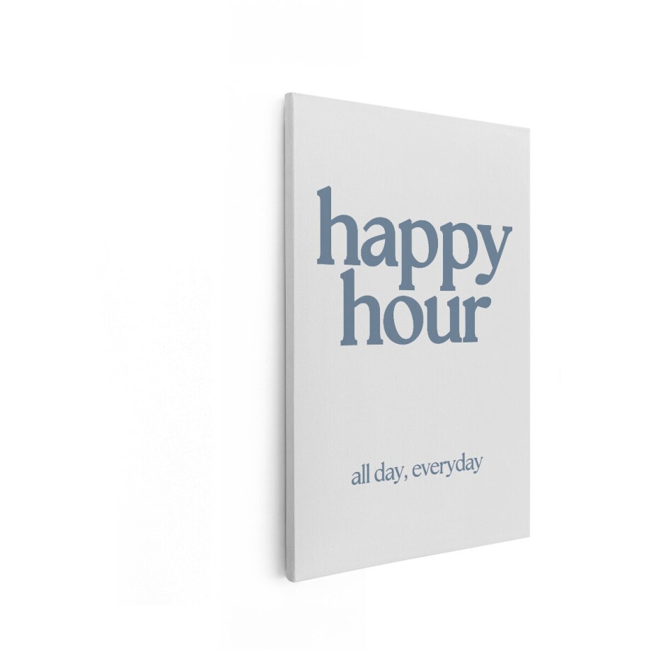 Artaza Canvas Schilderij Happy Hour de Hele Dag Alledaags Tekstontwerp - 60x90 cm - Wanddecoratie Woonkamer - Schilderijen - Muurdecoratie Artaza Canvas Schilderij Happy Hour de Hele Dag Alledaags Tekstontwerp - 60x90 cm - Wanddecoratie Woonkamer - Schilderijen - Muurdecoratie afbeelding 1