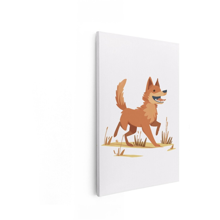 Artaza Canvas Schilderij Dingo - 40x60 cm - Wanddecoratie Kinderkamer - Muurdecoratie Dieren - Decoratie Jongenskamer Cartoon Artaza Canvas Schilderij Dingo - 40x60 cm - Wanddecoratie Kinderkamer - Muurdecoratie Dieren - Decoratie Jongenskamer Cartoon afbeelding 1