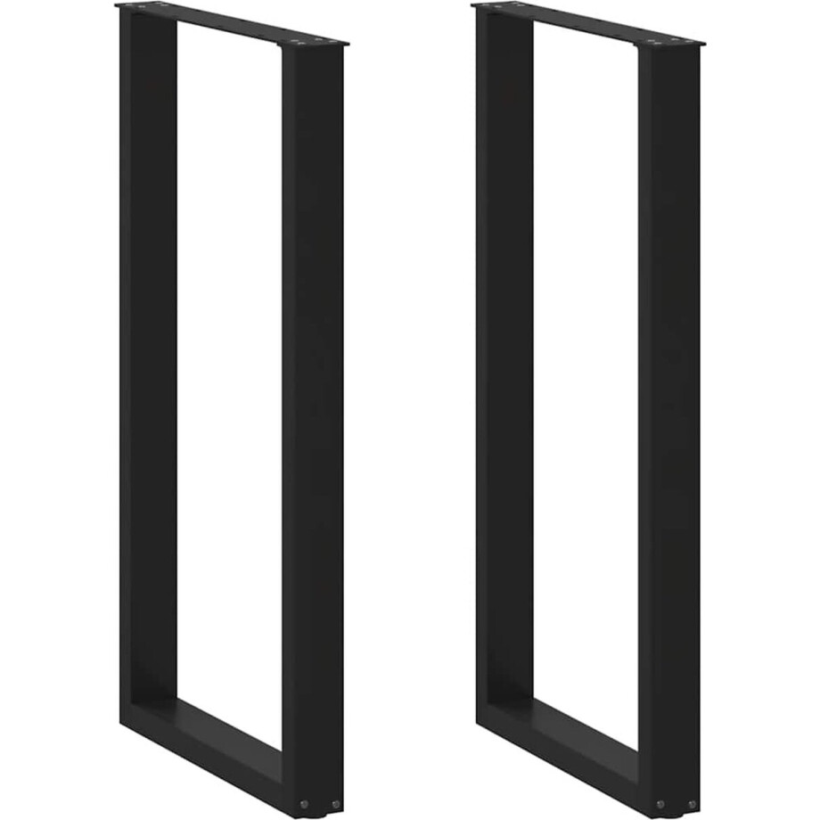 vidaXL - Bartafelpoten - 2 - st - U-vormig - 60x(110-111) - cm - staal - zwart afbeelding 1