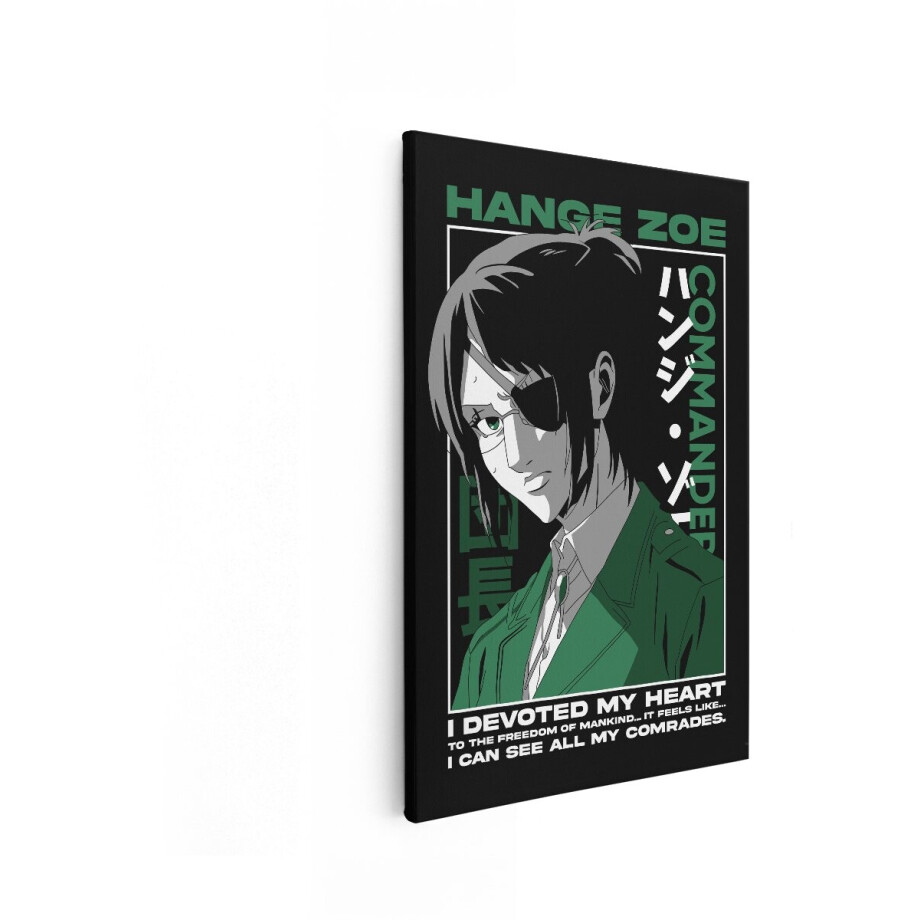 Artaza Canvas Schilderij Anime Poster Hange Zoe - 60x90 cm - Wanddecoratie Attack On Titan - Muurdecoratie Portret - Schilderijen Op Canvas Artaza Canvas Schilderij Anime Poster Hange Zoe - 60x90 cm - Wanddecoratie Attack On Titan - Muurdecoratie Portret - Schilderijen Op Canvas afbeelding 1