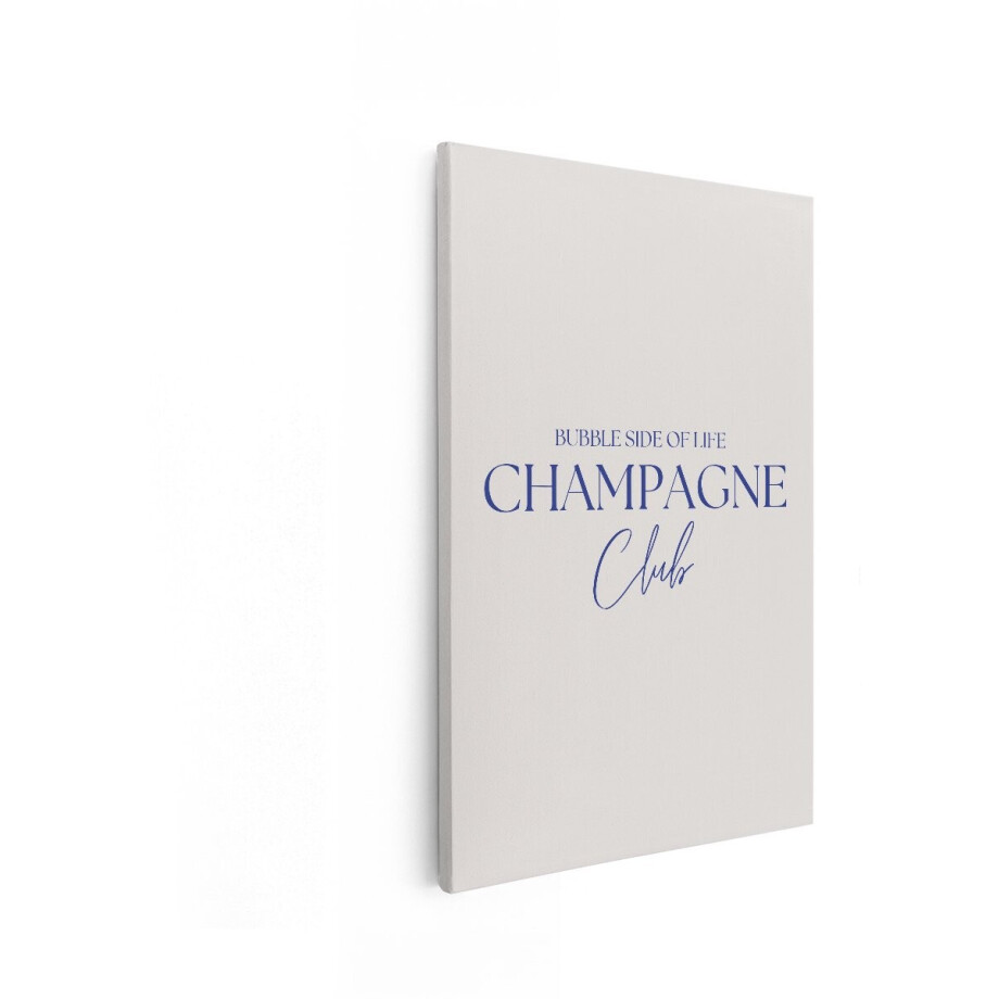 Artaza Canvas Schilderij Champagne Club: de Bubbelkant van het Leven - 20x30 cm - Klein - Wanddecoratie Woonkamer - Schilderijen - Muurdecoratie afbeelding 1