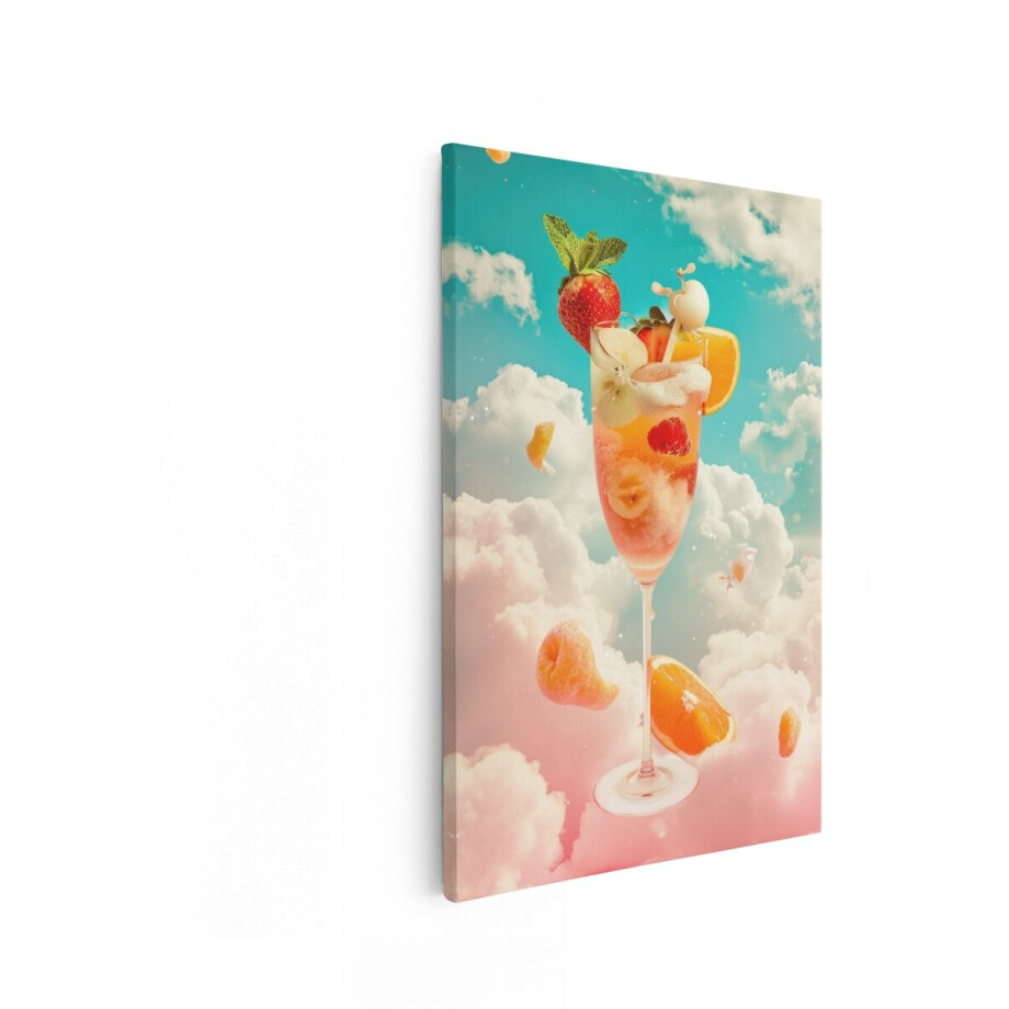 Artaza Canvas Schilderij Fruitcocktail - 40x60 cm - Wanddecoratie Aardbeien Sinaasappel - Muurdecoratie Pastel - Decoratie Keuken Artaza Canvas Schilderij Fruitcocktail - 40x60 cm - Wanddecoratie Aardbeien Sinaasappel - Muurdecoratie Pastel - Decoratie Keuken afbeelding 1