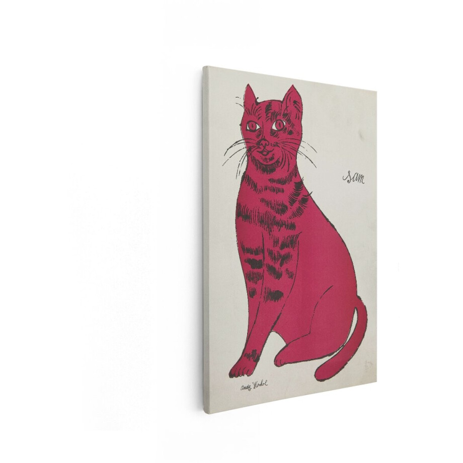Artaza Canvas Schilderij Popart Andy Warhol - 20x30 cm - Wanddecoratie Kat Sam - Muurdecoratie Roze - Schilderijen Op Canvas Artaza Canvas Schilderij Popart Andy Warhol - 20x30 cm - Wanddecoratie Kat Sam - Muurdecoratie Roze - Schilderijen Op Canvas afbeelding 1