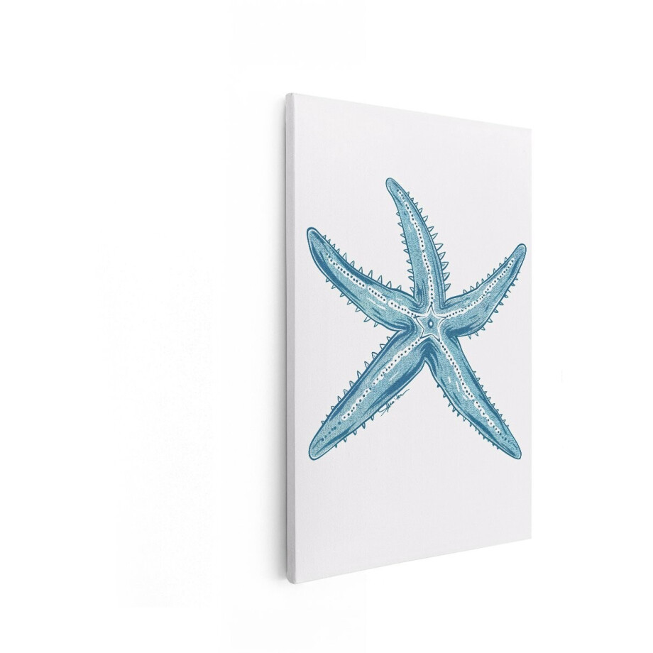 Artaza Canvas Schilderij Zeester - 80x120 cm - Wanddecoratie Zee - Muurdecoratie Dieren - Decoratie Strand Blauw Artaza Canvas Schilderij Zeester - 80x120 cm - Wanddecoratie Zee - Muurdecoratie Dieren - Decoratie Strand Blauw afbeelding 1