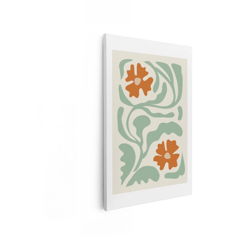 Artaza Canvas Schilderij Bloemen Abstract - 20x30 cm - Boho Wanddecoratie - Muurdecoratie Woonkamer - Schilderijen Op Canvas afbeelding 1