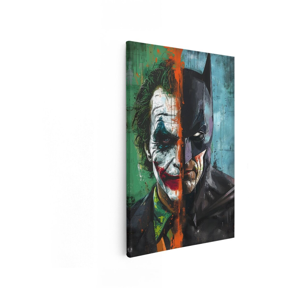 Artaza Canvas Schilderij Batman En Joker - 40x60 cm - Wanddecoratie Pop Art - Muurdecoratie Slaapkamer Jongen - Graffiti Schilderij Artaza Canvas Schilderij Batman En Joker - 40x60 cm - Wanddecoratie Pop Art - Muurdecoratie Slaapkamer Jongen - Graffiti Schilderij afbeelding 1