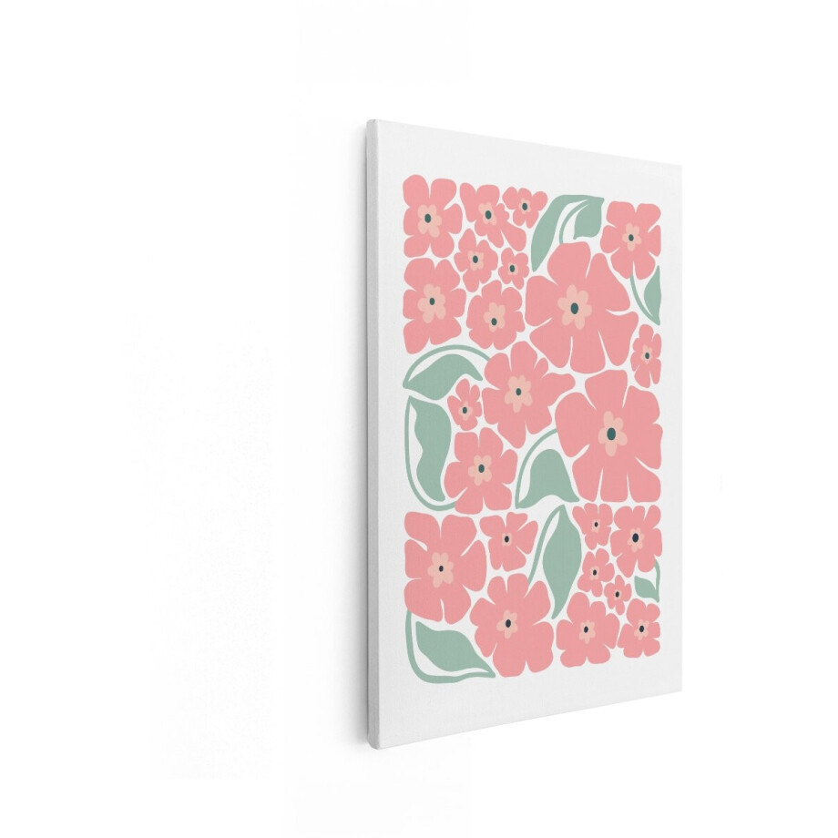Artaza Canvas Schilderij Abstract Bloemen - 20x30 cm - Muurdecoratie Bohemian - Wanddecoratie Roze - Schilderijen Op Canvas Artaza Canvas Schilderij Abstract Bloemen - 20x30 cm - Muurdecoratie Bohemian - Wanddecoratie Roze - Schilderijen Op Canvas afbeelding 1