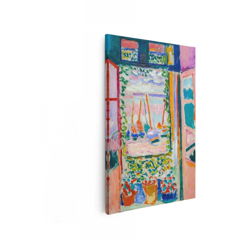 Artaza Canvas Schilderij Matisse - 60x90 cm - Wanddecoratie Kleurrijk Schilderij - Muurdecoratie Open Raam - Decoratie Boten Woonkamer Artaza Canvas Schilderij Matisse - 60x90 cm - Wanddecoratie Kleurrijk Schilderij - Muurdecoratie Open Raam - Decoratie Boten Woonkamer afbeelding 1