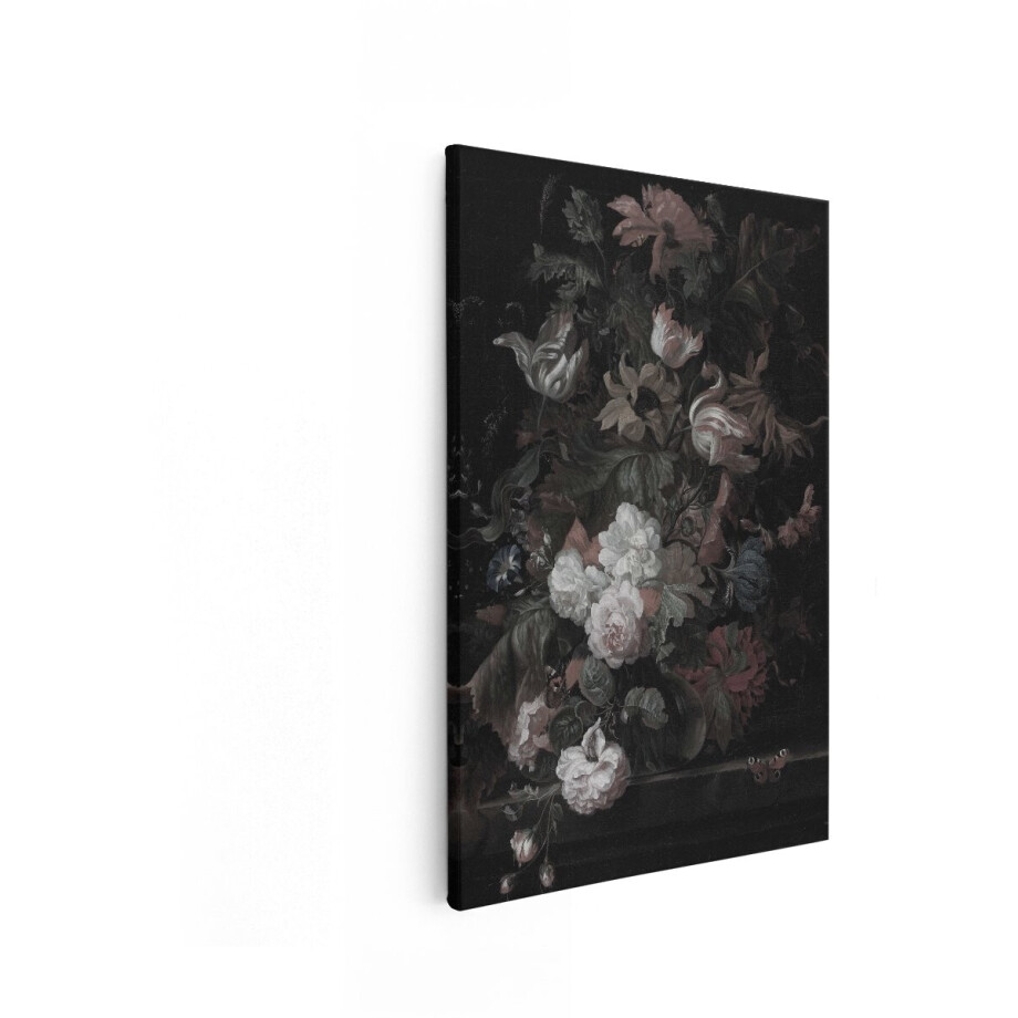 Artaza Canvas Schilderij Bloemstilleven - 60x90 cm - Wanddecoratie Oude Meesters - Muurdecoratie Rozen En Tulpen - Decoratie Stilleven Artaza Canvas Schilderij Bloemstilleven - 60x90 cm - Wanddecoratie Oude Meesters - Muurdecoratie Rozen En Tulpen - Decoratie Stilleven afbeelding 1