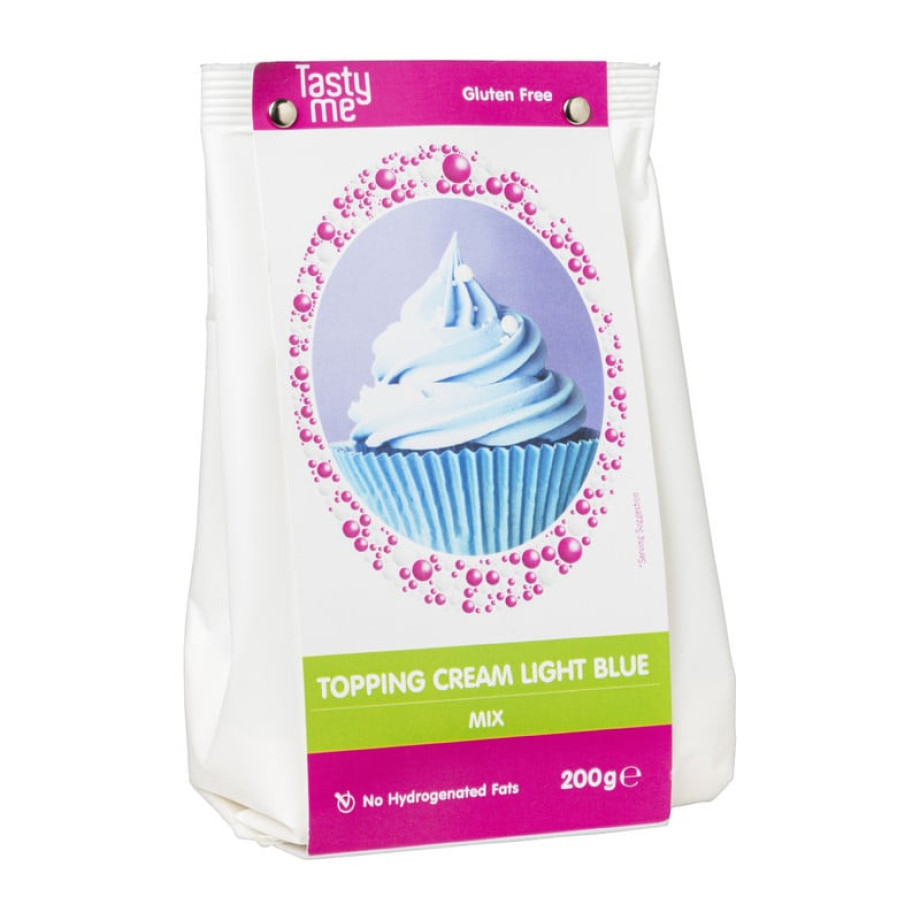 Tasty Me topping cream - blauw - 200 gram afbeelding 