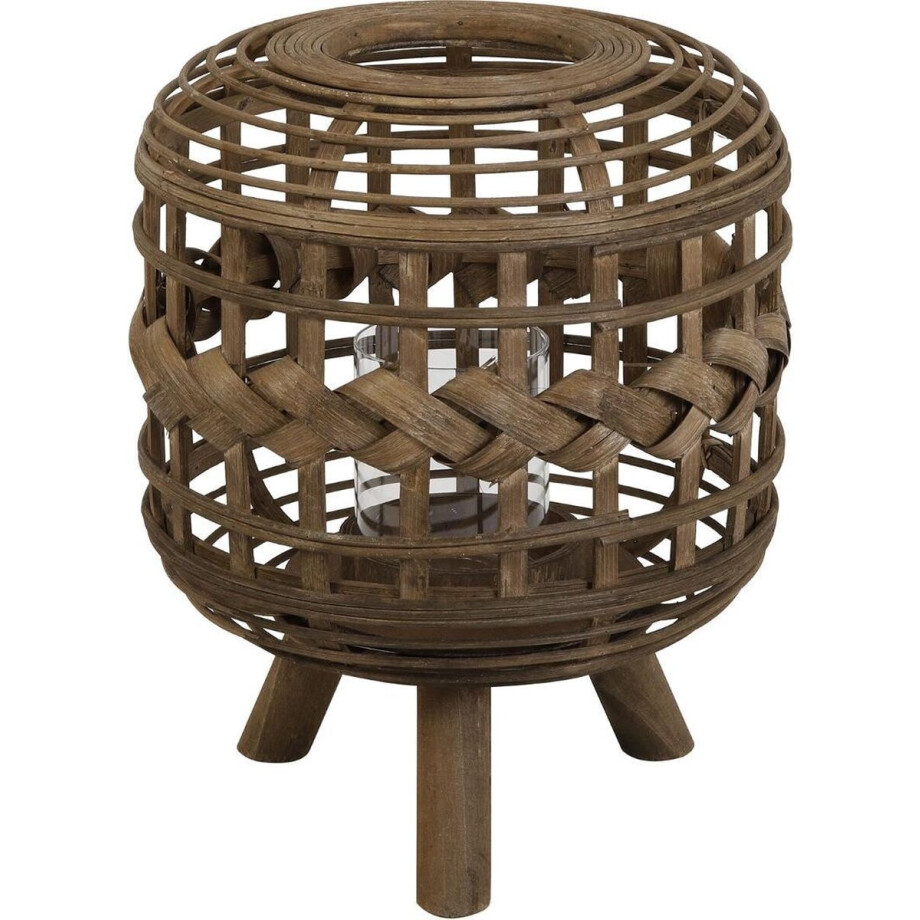 Light & living windlicht janta hout m 35 x ø26 afbeelding 1