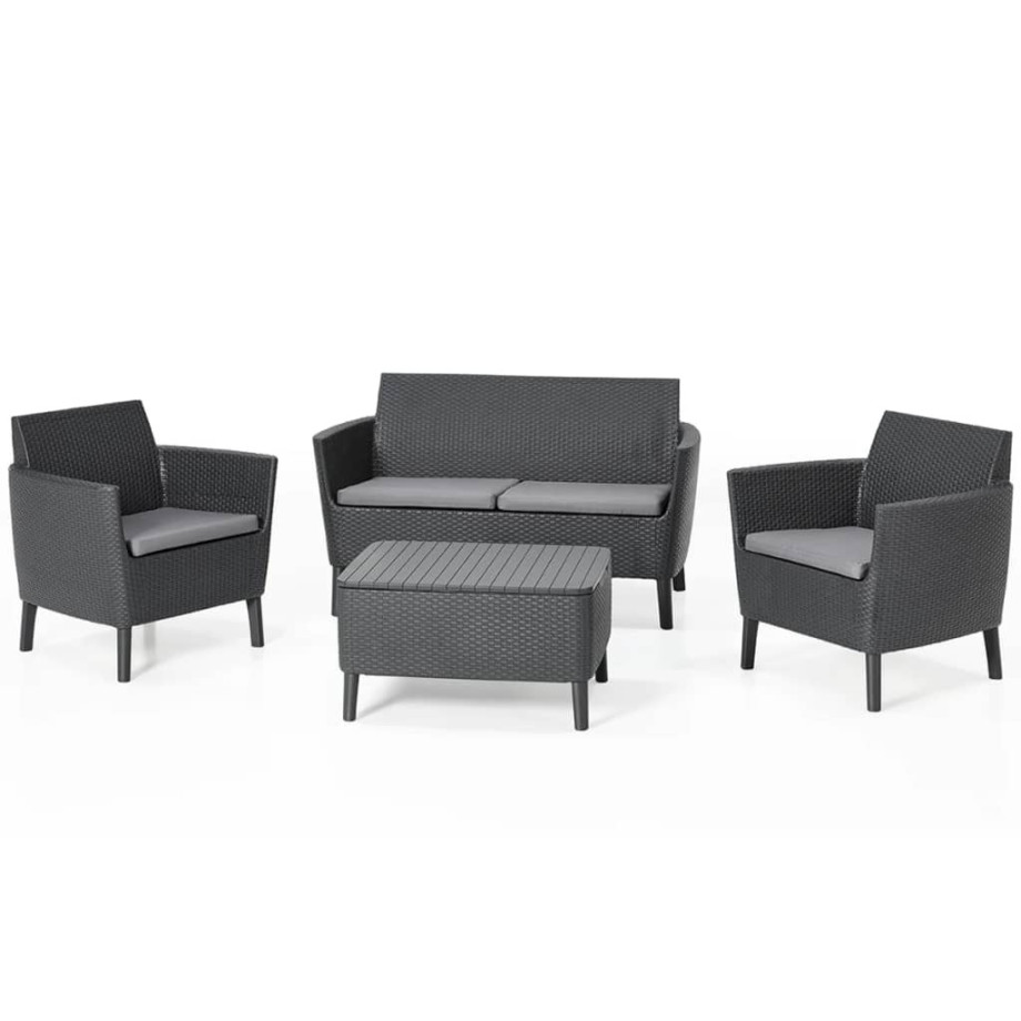 Keter 8-delige Loungeset Salemo grafietkleurig 236629 afbeelding 1