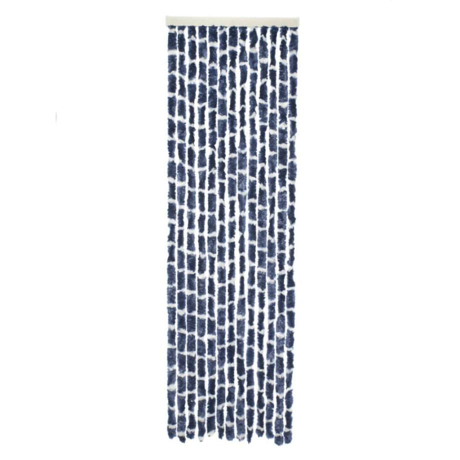 Travellife Vliegengordijn Chenille Stripe 185x56 cm blauw en wit afbeelding 1