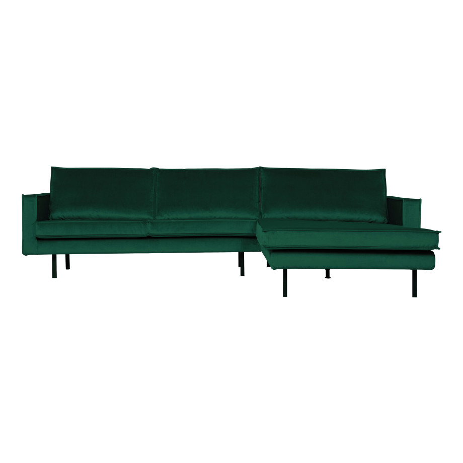 BePureHome Loungebank 'Rodeo' Rechts, Velvet, kleur Green Forest afbeelding 1