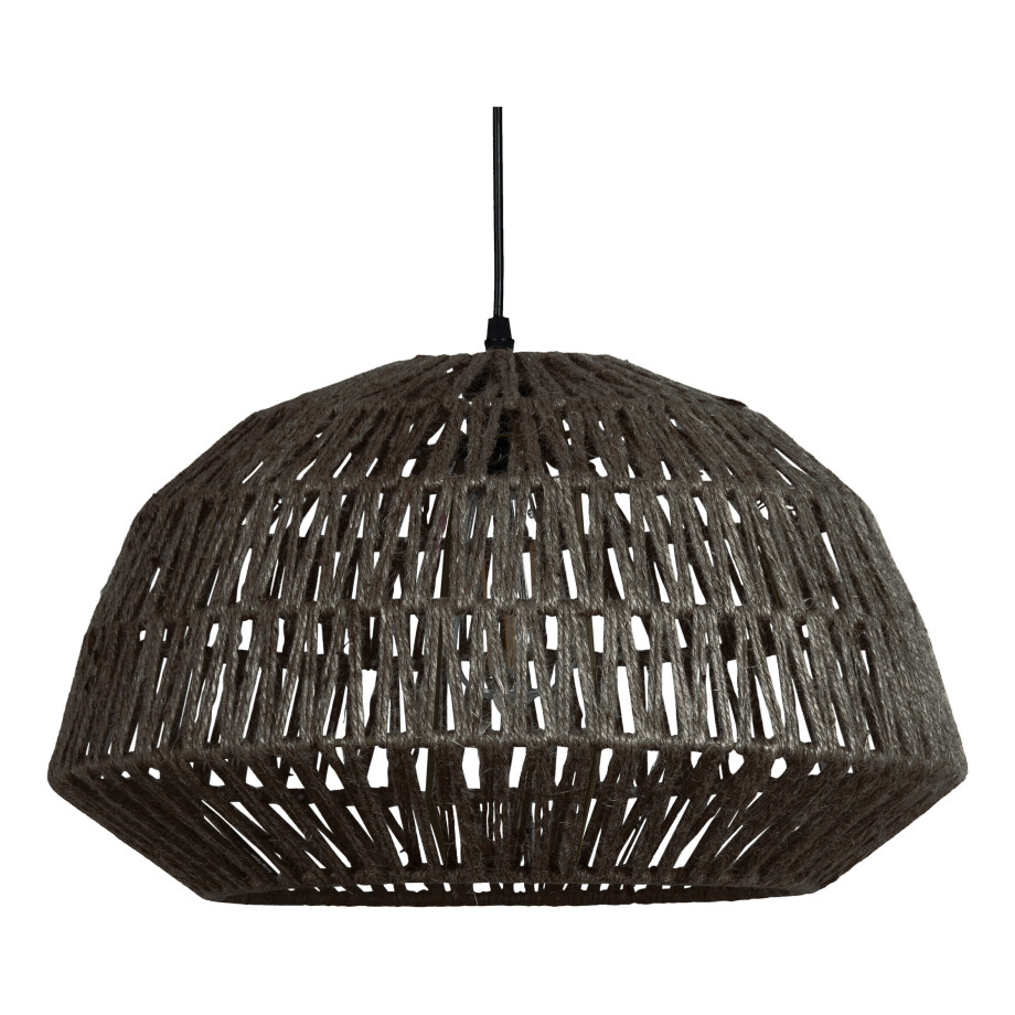 WOOOD Hanglamp 'Kace' Jute, kleur Zwart afbeelding 1