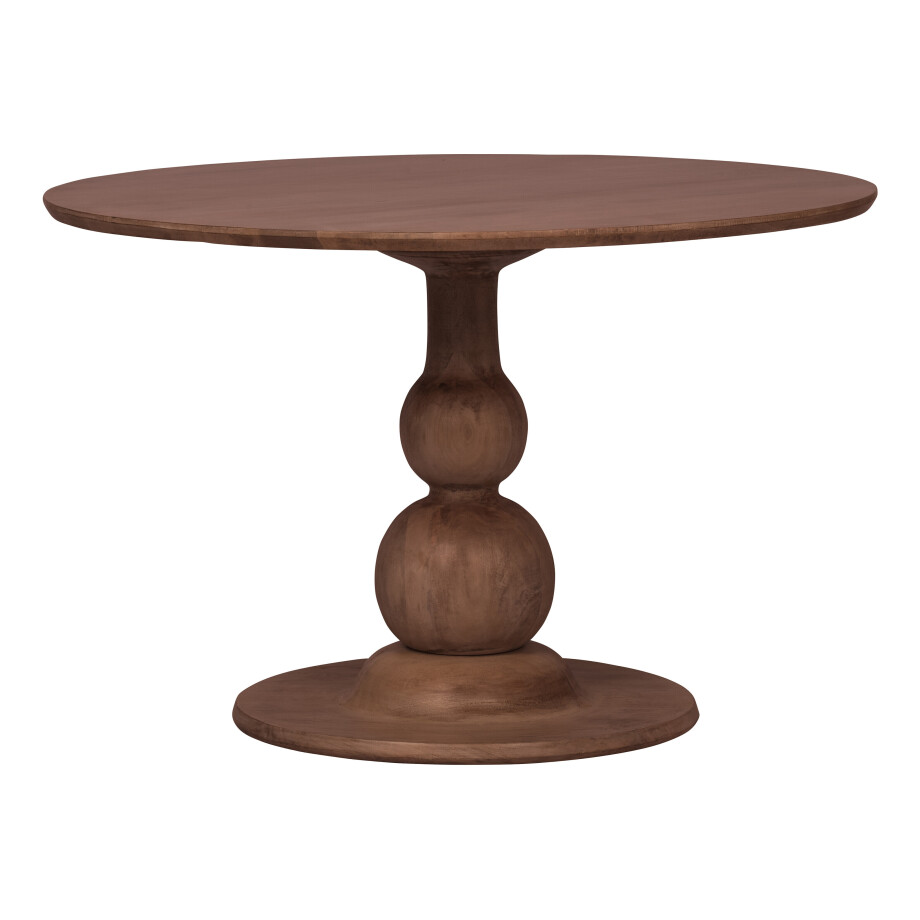 WOOOD Ronde Eettafel 'Blanco' Ø120cm, kleur Walnoot WOOOD Ronde Eettafel 'Blanco' Ø120cm, kleur Walnoot afbeelding 1