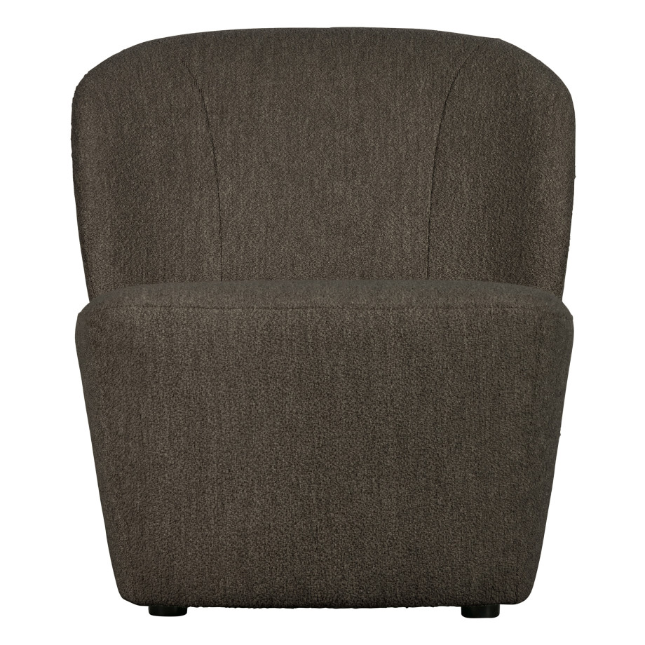 vtwonen Fauteuil 'Lofty' Bouclé, kleur Bruin afbeelding 1