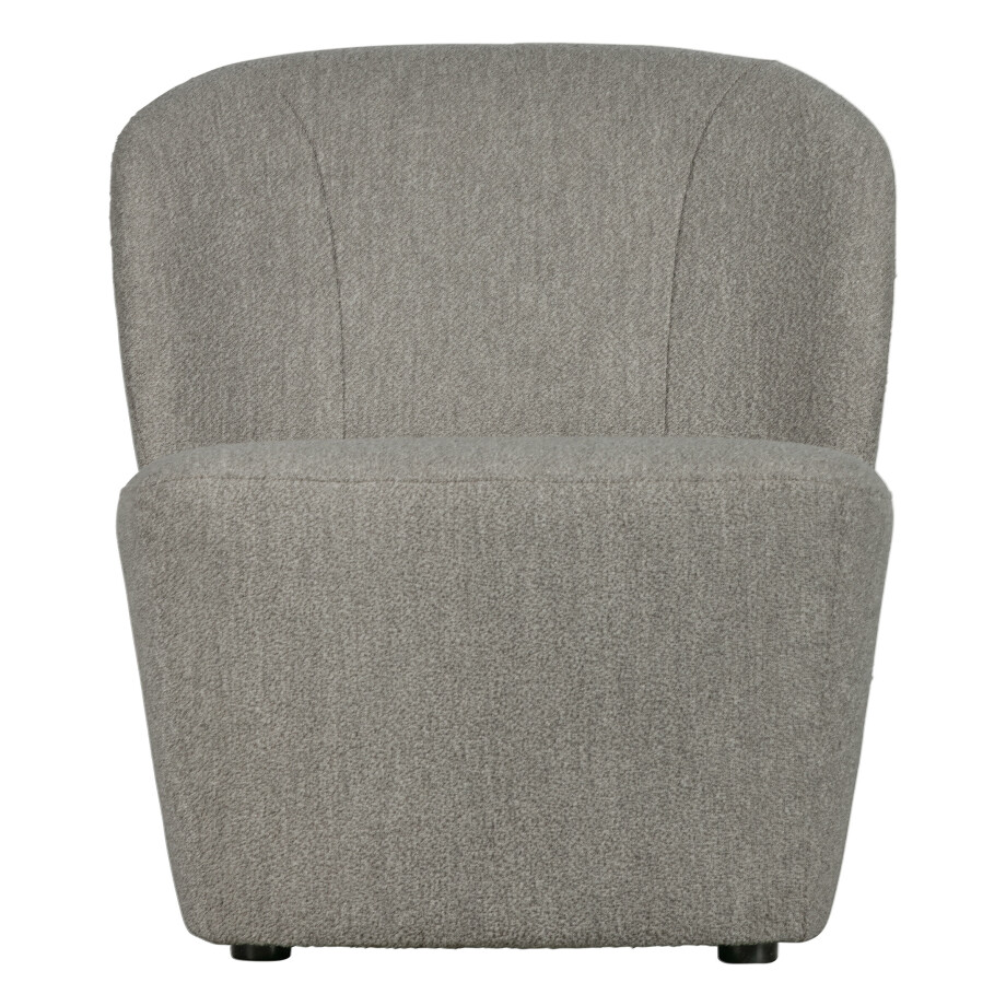 vtwonen Fauteuil 'Lofty' Bouclé, kleur Grijs vtwonen Fauteuil 'Lofty' Bouclé, kleur Grijs afbeelding 1