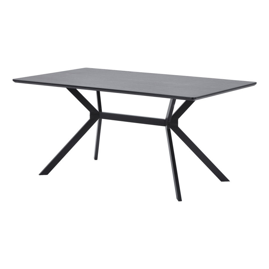 WOOOD Eettafel 'Bruno' 200 x 90cm, kleur zwart afbeelding 1