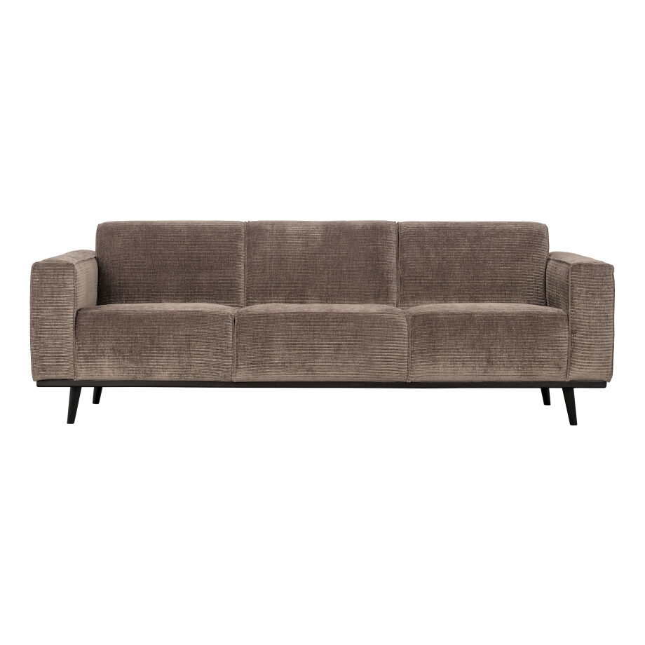 WOOOD Bank 3-zits 'Statement' Rib, kleur Taupe WOOOD Bank 3-zits 'Statement' Rib, kleur Taupe afbeelding 1