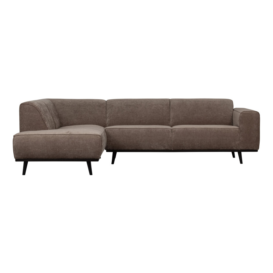 BePureHome Hoekbank 'Statement' Links, Rib, kleur Taupe afbeelding 1