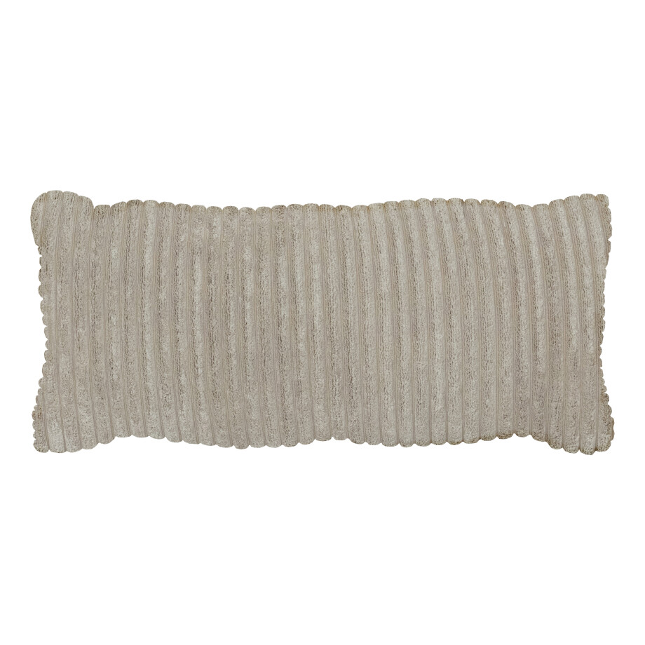WOOOD Sierkussen 'Bean' 30 x 70cm, Rib, kleur Naturel WOOOD Sierkussen 'Bean' 30 x 70cm, Rib, kleur Naturel afbeelding 1