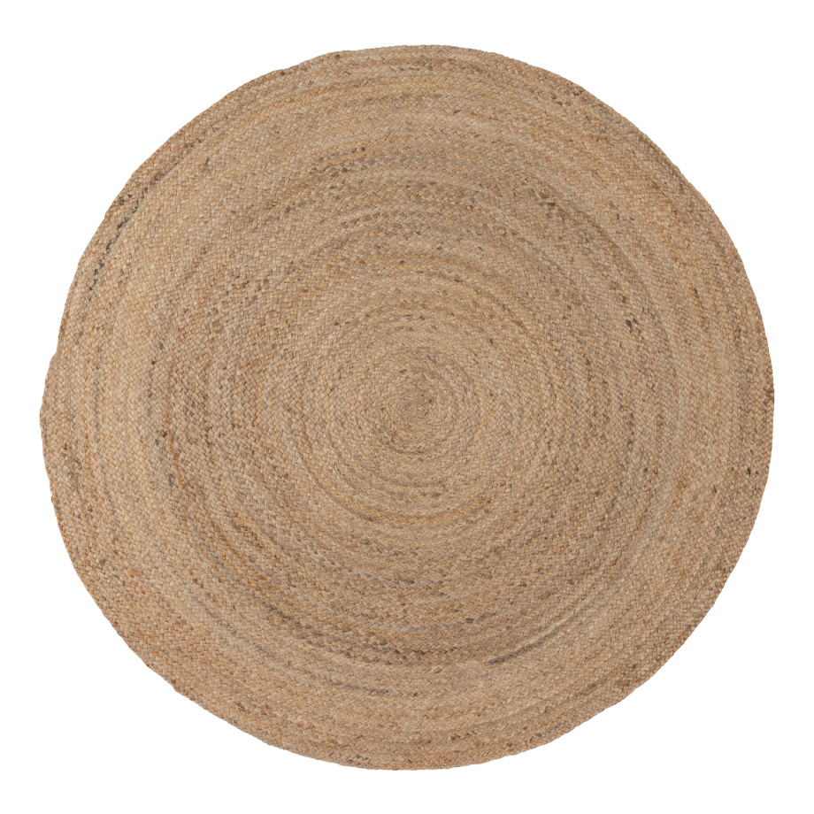 WOOOD Rond Vloerkleed 'Ross' 150cm, kleur Naturel afbeelding 1