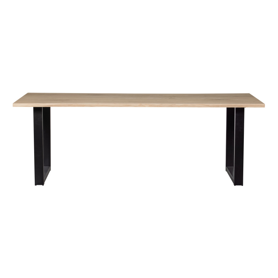 WOOOD Boomstam Eettafel 'Tablo' met U-poot, 200 x 90cm afbeelding 1