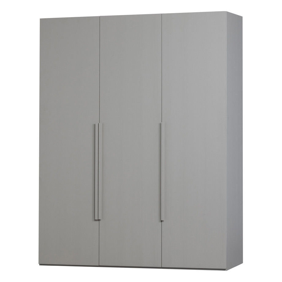 WOOOD Kledingkast 'Rens' 3-deurs, kleur Pebble Grey afbeelding 1