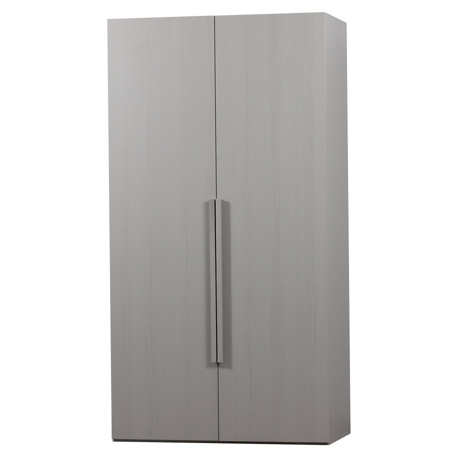 WOOOD Kledingkast 'Rens' 2-deurs, kleur Pebble Grey afbeelding 1