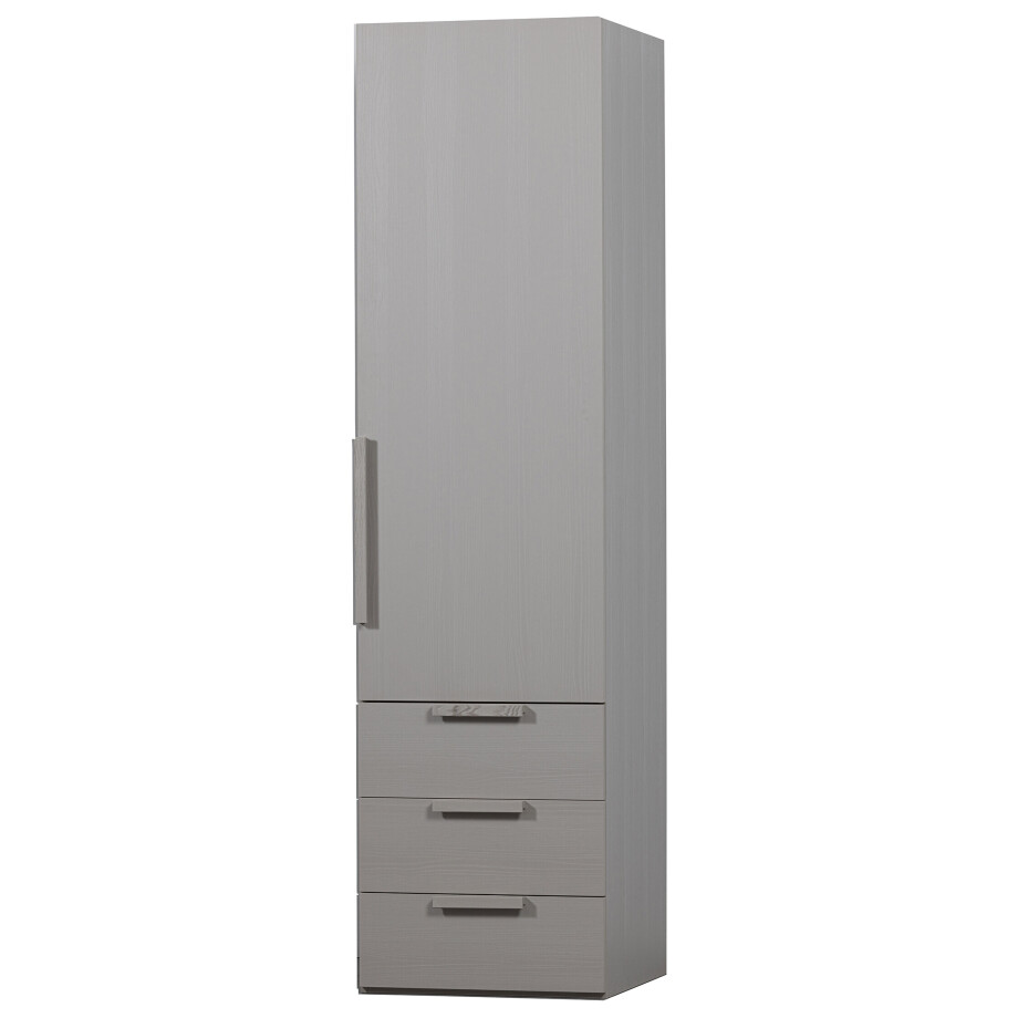 WOOOD Kledingkast 'Rens' 1-deurs, kleur Pebble Grey WOOOD Kledingkast 'Rens' 1-deurs, kleur Pebble Grey afbeelding 1