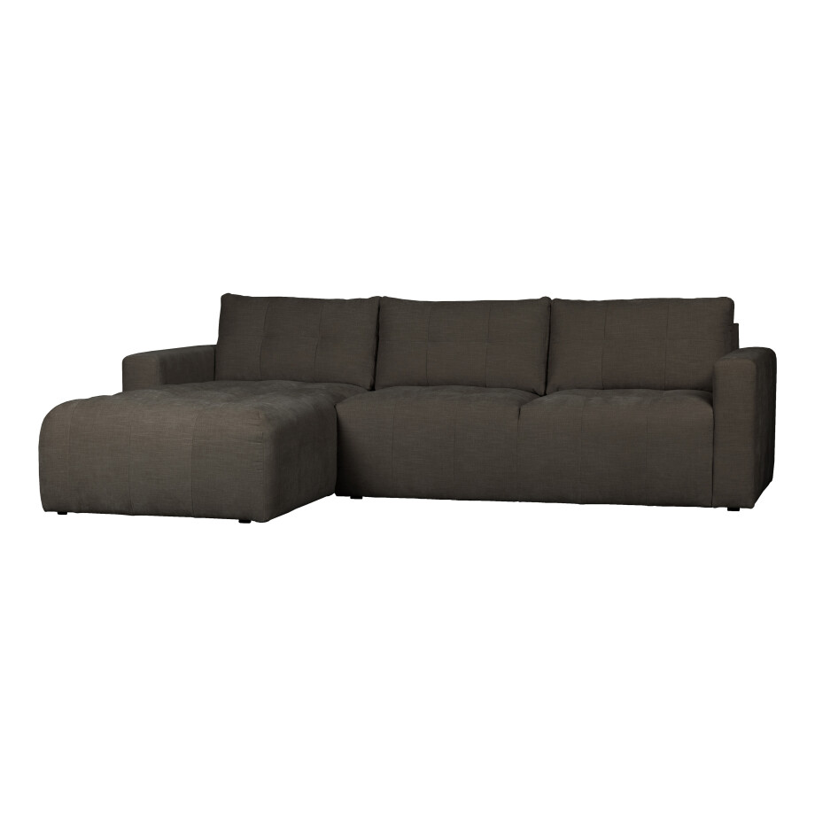 vtwonen Loungebank 'Bar' Links, Washed look, kleur Antraciet vtwonen Loungebank 'Bar' Links, Washed look, kleur Antraciet afbeelding 1