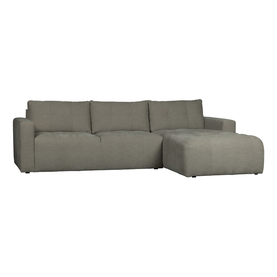 vtwonen Loungebank 'Bar' Rechts, Washed look, kleur Warm Grijs vtwonen Loungebank 'Bar' Rechts, Washed look, kleur Warm Grijs afbeelding 1