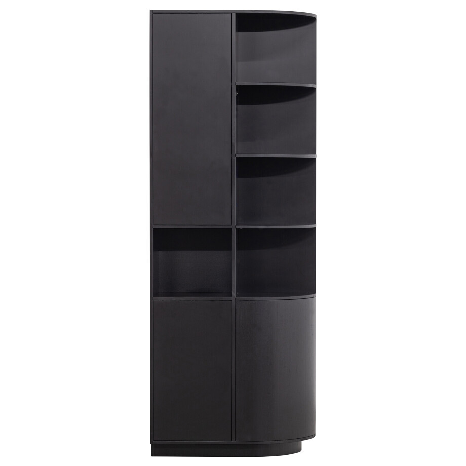 WOOOD Opbergkast 'Finca' Rechts, Mat zwart, 210 x 78cm WOOOD Opbergkast 'Finca' Rechts, Mat zwart, 210 x 78cm afbeelding