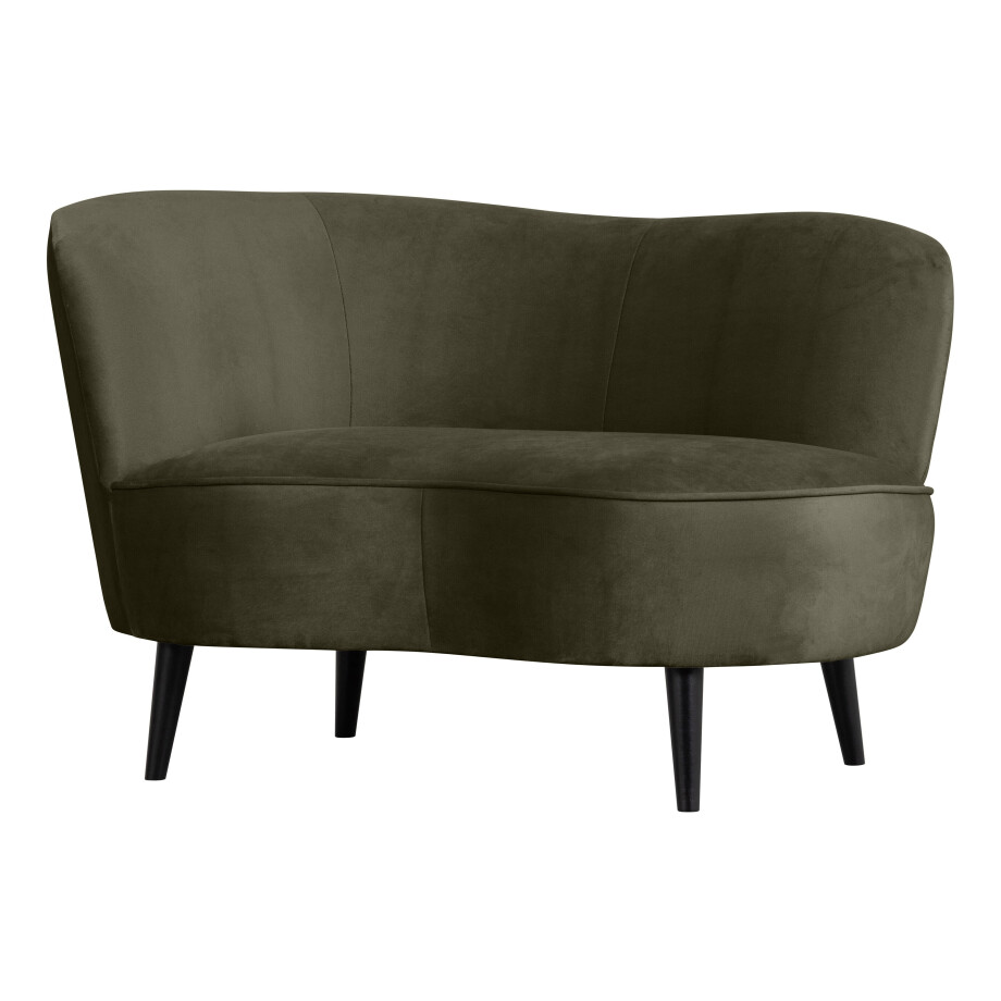 WOOOD Lounge Fauteuil 'Sara' Links, Velvet, kleur Warm Groen afbeelding 1