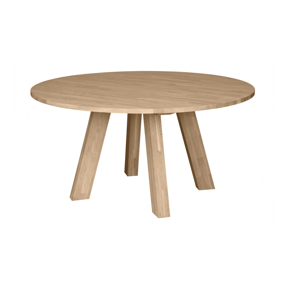 WOOOD Ronde Eettafel 'Rhonda' Eikenhout, 150cm afbeelding 