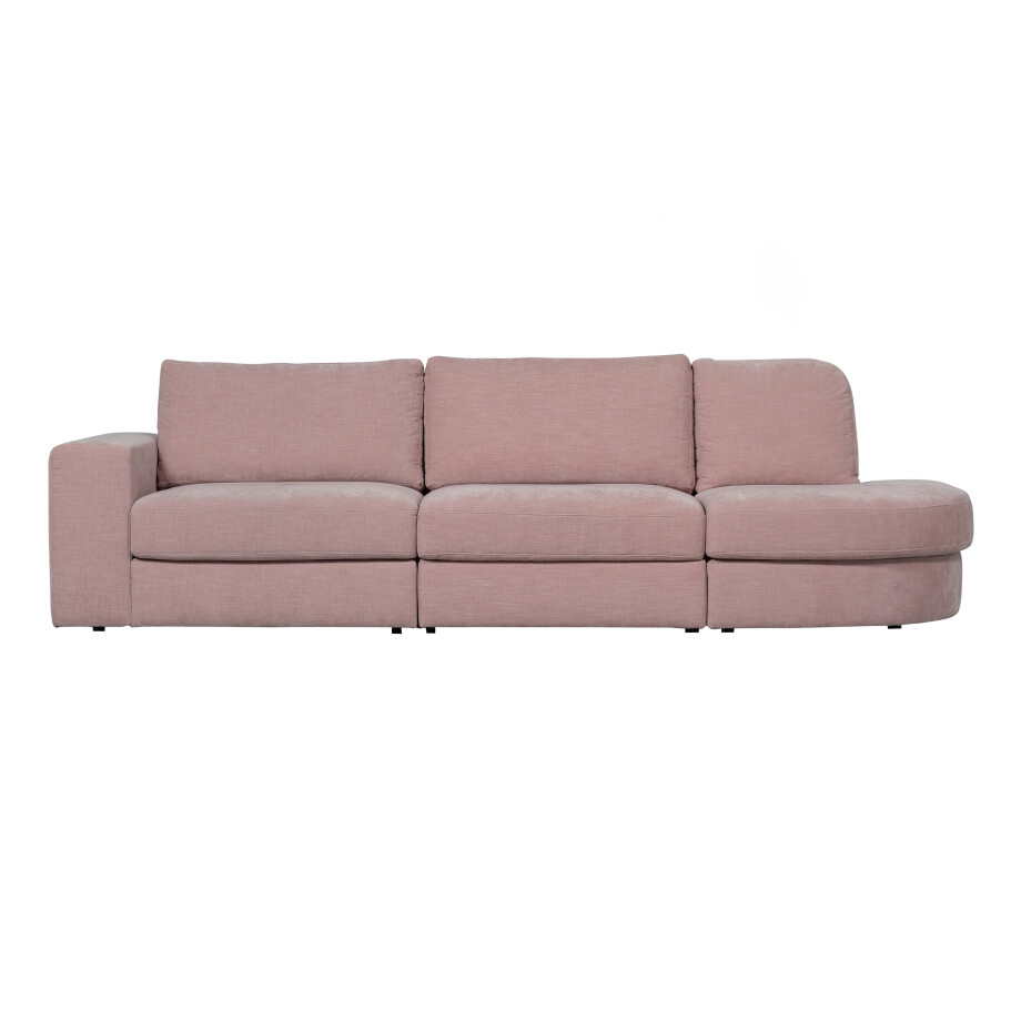 vtwonen 2,5-zits Bank 'Family' Ronding Rechts, Woven, kleur Roze afbeelding 1