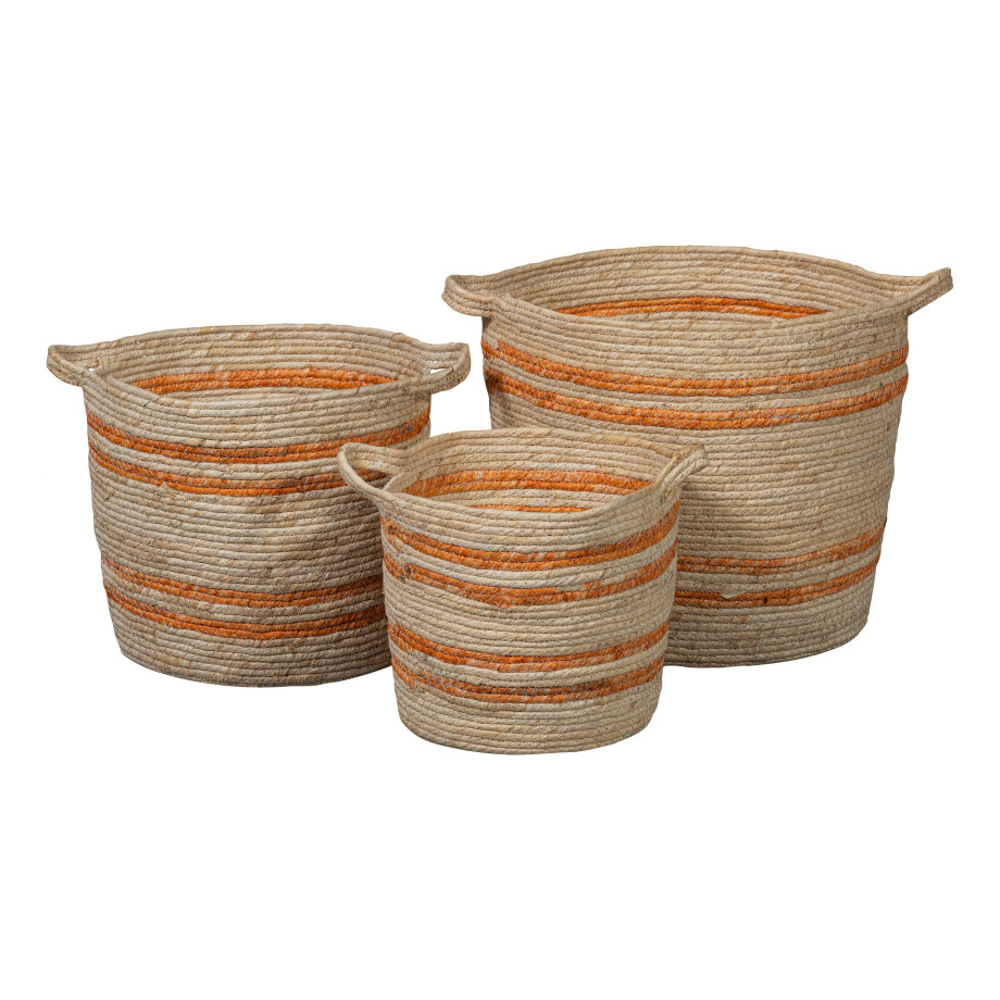 BePureHome Mand 'Practical' Set van 3 stuks, kleur Naturel afbeelding 1