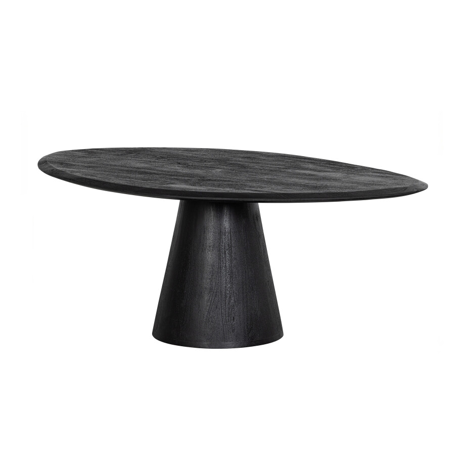 WOOOD Organische Salontafel 'Posture' Mangohout, 120 x 80cm, kleur Zwart WOOOD Organische Salontafel 'Posture' Mangohout, 120 x 80cm, kleur Zwart afbeelding 1
