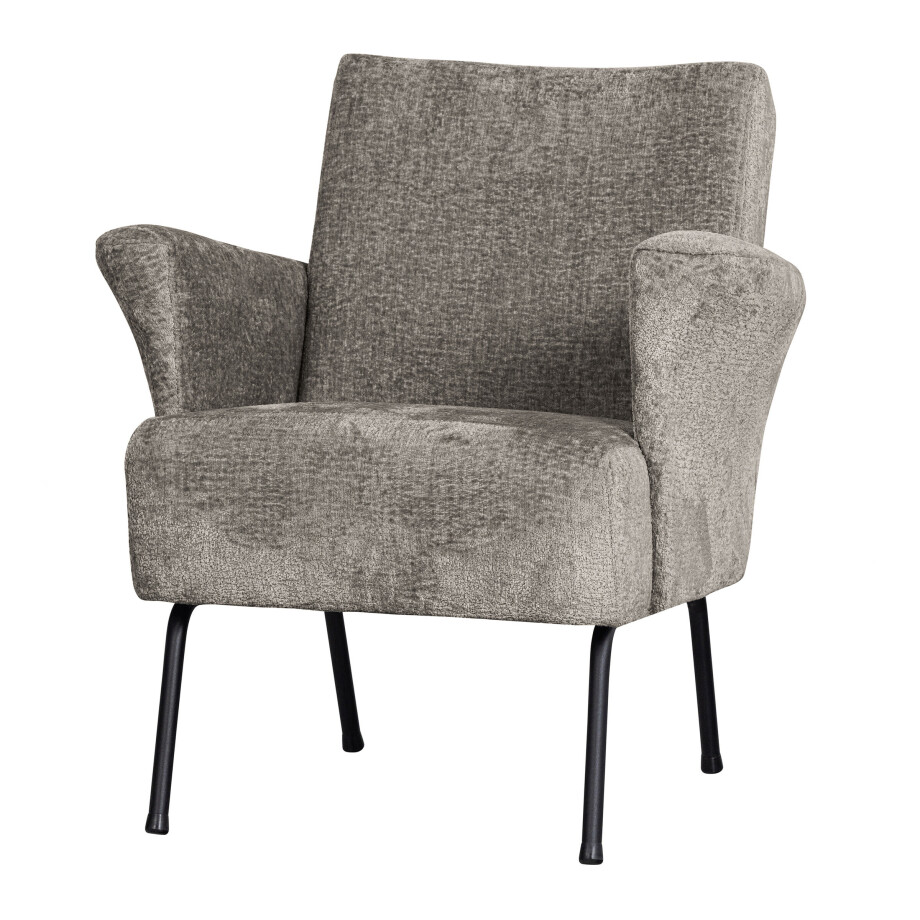WOOOD Fauteuil 'Muse' Chenille, kleur Taupe afbeelding 1