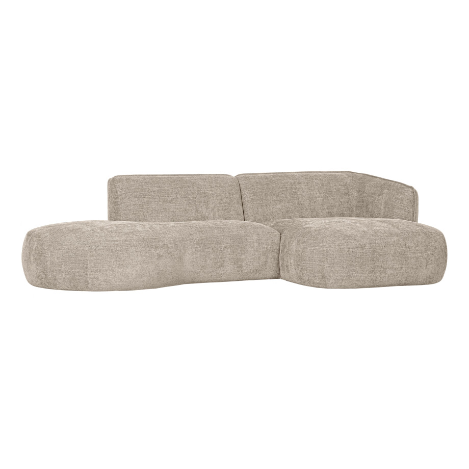 WOOOD Loungebank 'Polly' Rechts, Woven, kleur Zand afbeelding 1