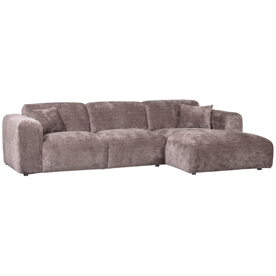 WOOOD Loungebank 'Cloud' Rechts, Chenille, kleur Taupe afbeelding 1