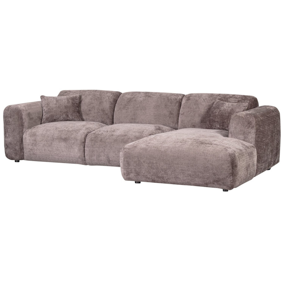 WOOOD Loungebank 'Cloud' Rechts, Chenille, kleur Taupe afbeelding 1