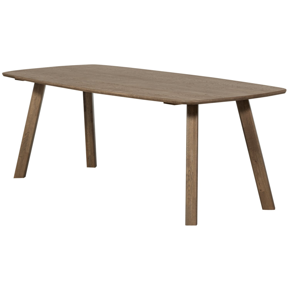 WOOOD Deens Ovale Eettafel 'Tablo' Eikenhout, 180 x 100cm, kleur Cashmere Bruin afbeelding 