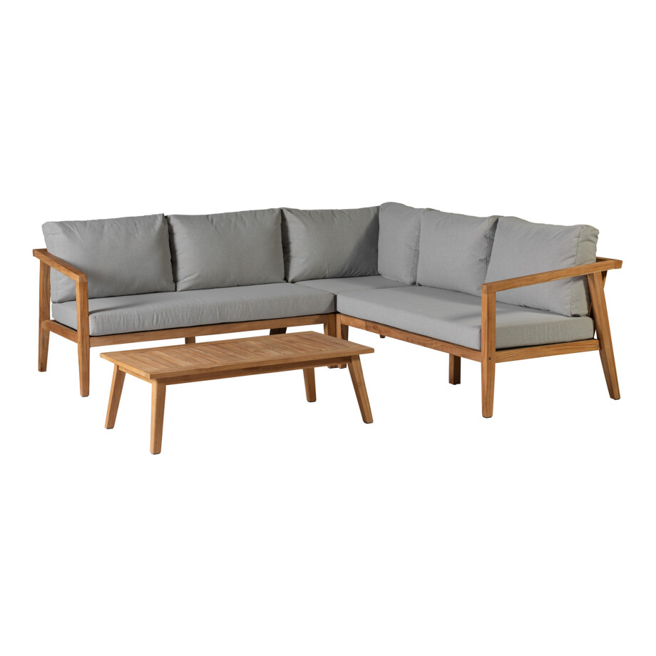 WOOOD Hoek Loungeset 'Lucca' Teakhout WOOOD Hoek Loungeset 'Lucca' Teakhout afbeelding 1