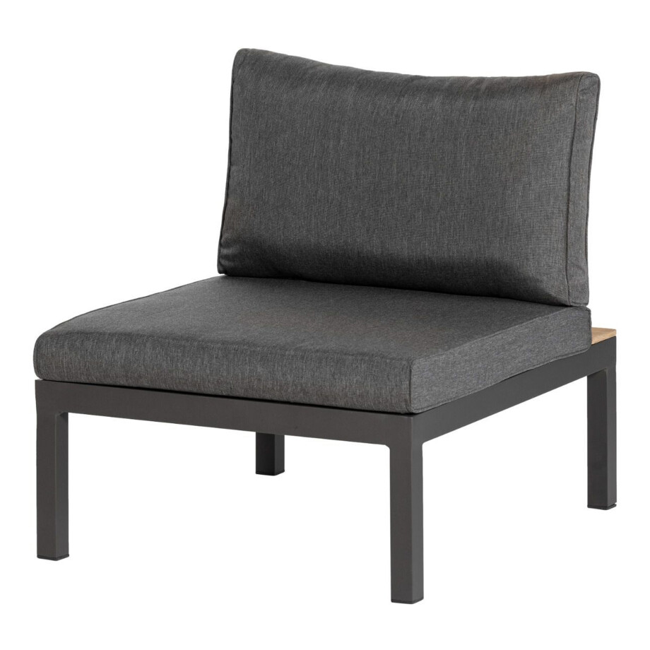 WOOOD Tussenelement 'La Vida' Teakhout, kleur Antraciet WOOOD Tussenelement 'La Vida' Teakhout, kleur Antraciet afbeelding 1