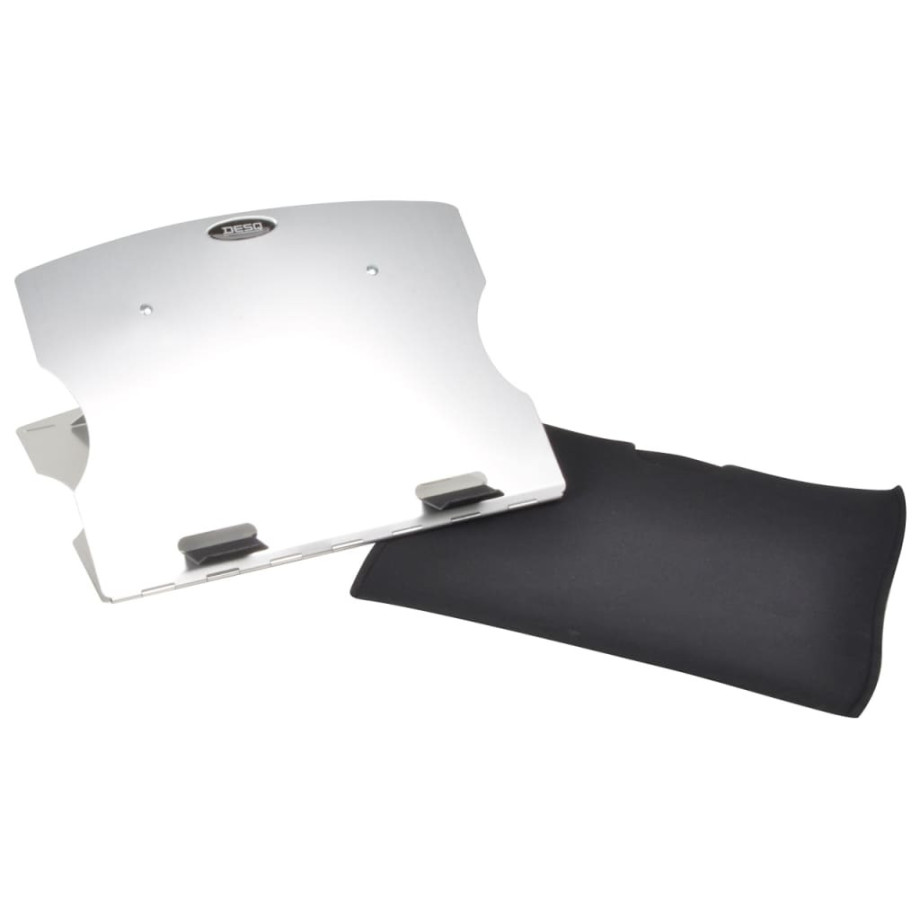 DESQ Laptopstandaard 35x24x0,6 cm zwart afbeelding 1